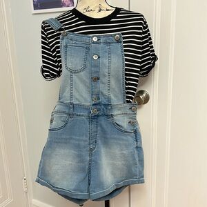 Divided H&M Women Jeans Overalls Light Denim Blue